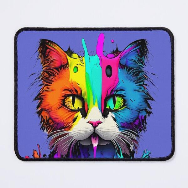 Item preview, A cat drawn in colorful colors designed and sold by Firas Aljazzar.