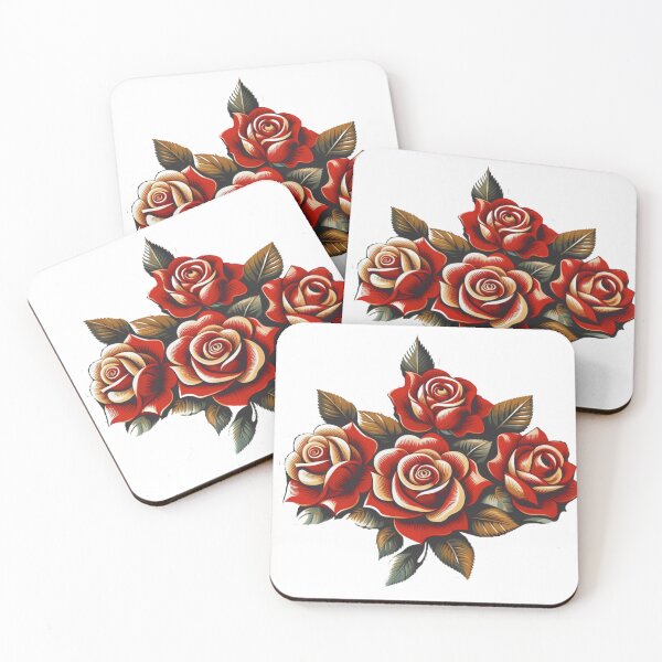 Item preview, Red Roses Elegant Retro Vintage Glamorous  designed and sold by CatherineLievre.