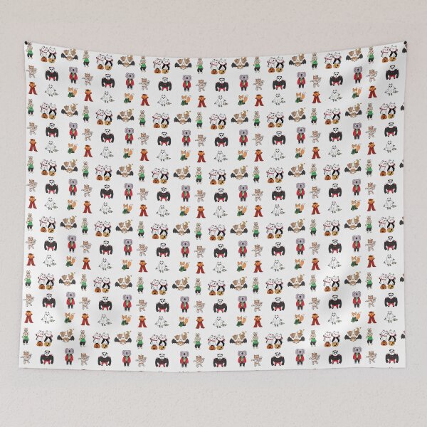 Item preview, little animals dressed up for scary night designed and sold by huape.