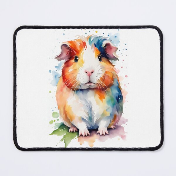Item preview, Colorful Watercolor Cute Guinea Pig Portrait designed and sold by anyasevchenko.