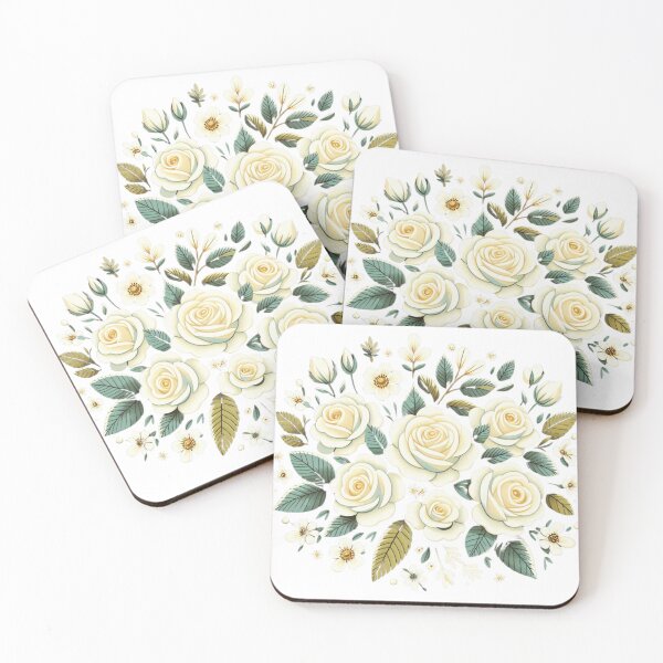 Item preview, White Roses Elegant Retro Vintage Glamorous  designed and sold by CatherineLievre.