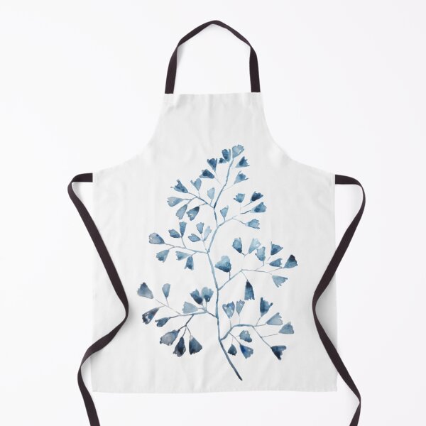 Item preview, 1 indigo maiden hair leaf watercolor hand painted designed and sold by SelenePaintings .