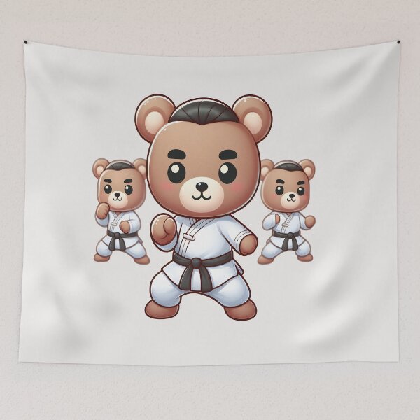 Item preview, Cute Karate Master Bear Kawaii designed and sold by TeddybearClub.