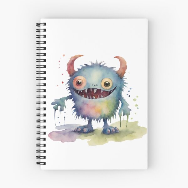Item preview, Watercolor Friendly Monster 1 designed and sold by FlutterByH.