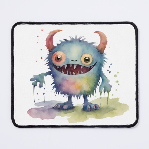 Item preview, Watercolor Friendly Monster 1 designed and sold by FlutterByH.