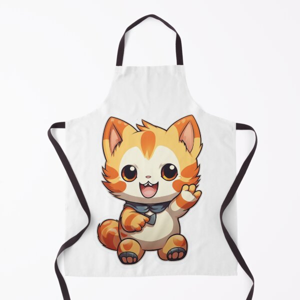 Item preview, Cute Cat Waving  designed and sold by NicolasGlowArt.