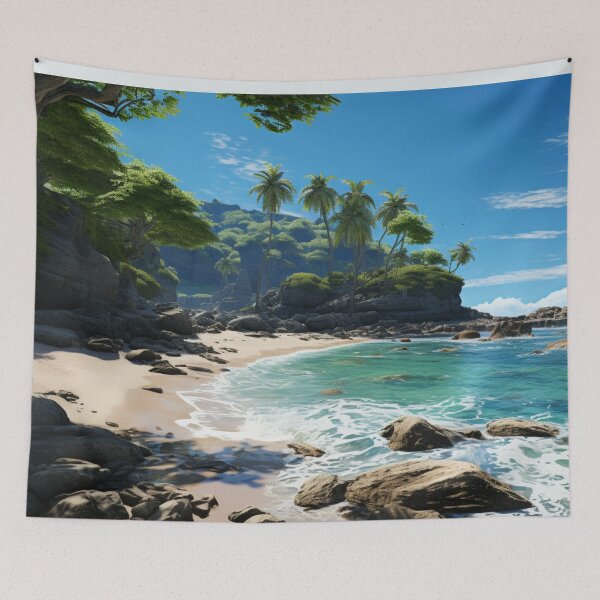 Item preview, Coastal Art Realistic Landscape Realism Painting Tropical Beaches C111-01 designed and sold by MPCFICTION.