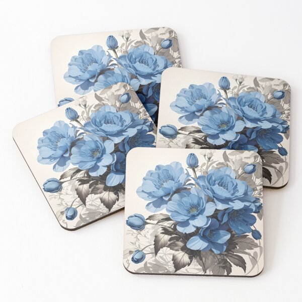 Item preview, A bouquet of blue flowers designed and sold by johndesign88.