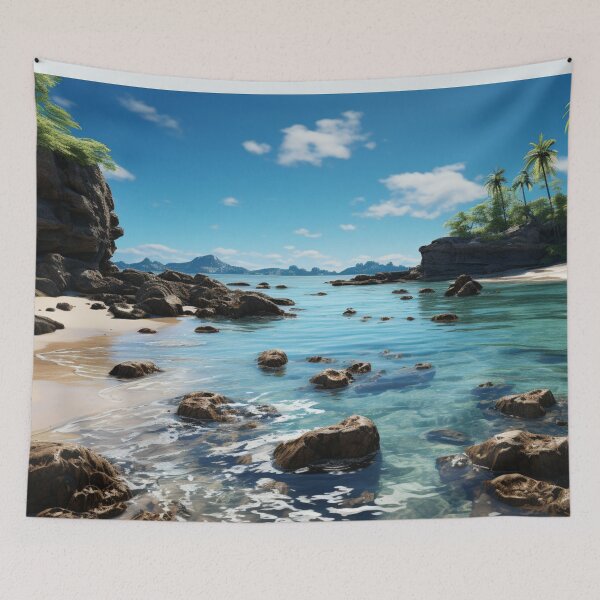Item preview, Coastal Art Realistic Landscape Realism Painting Tropical Beaches C111-02 designed and sold by MPCFICTION.