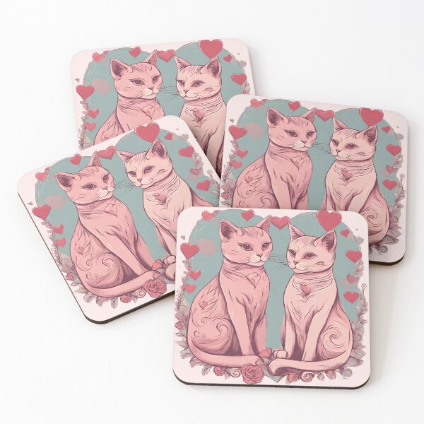 Item preview, Cats In Love - Vintage Valentine's Day designed and sold by Tomasz C.