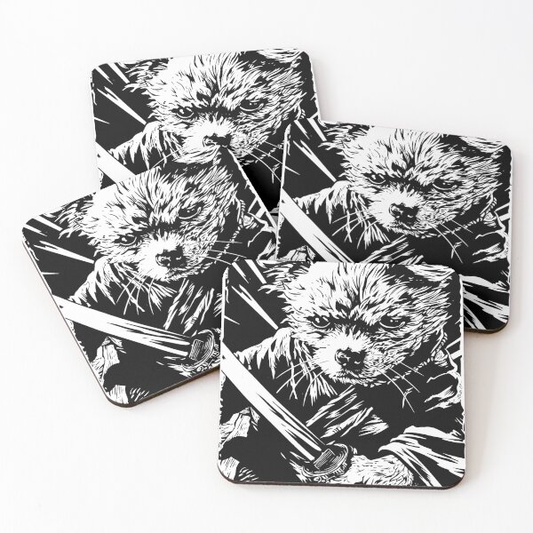 Item preview, Feudal Bichon Samurai Dog, Toy Dog, Bichon Samurai, Ominous Looking Samurai Dog Warrior designed and sold by PrintShangri-La.