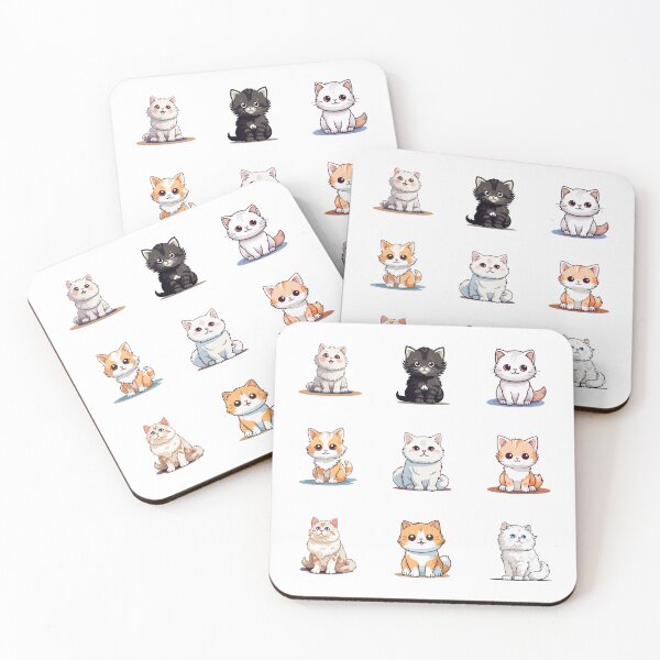 Item preview, cute happy kittens waiting for their humans designed and sold by huape.