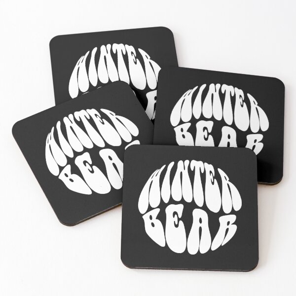 Item preview, Winter Bear Text Monochrome Black designed and sold by Meepuruproject.