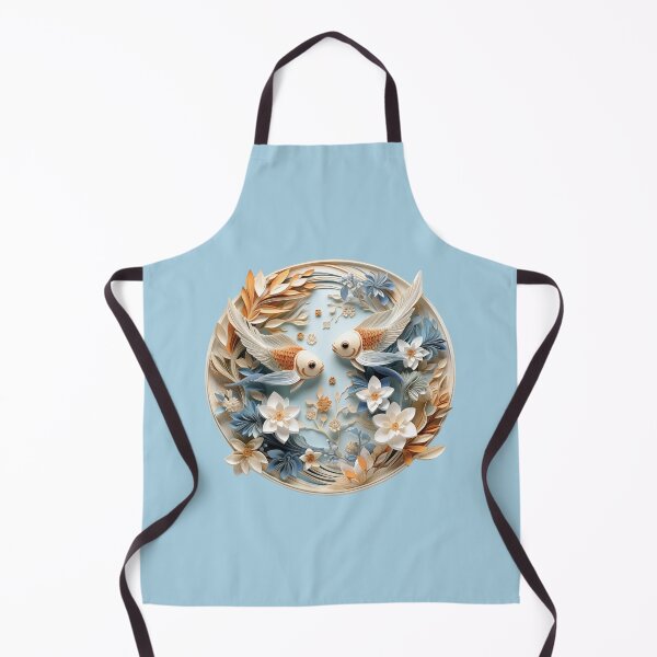 Item preview, Pisces Fishes - Orange and Blue - Quilled Paper Artwork designed and sold by Food Lover Art.