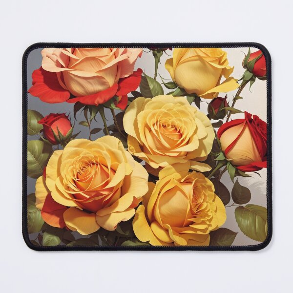 Item preview, A bouquet of yellow and red roses designed and sold by johndesign88.