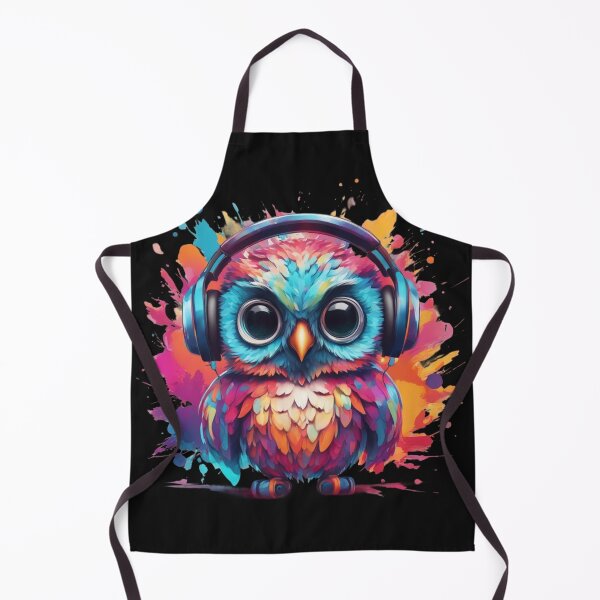 Item preview, Baby owl with headphones designed and sold by KarakitAI.