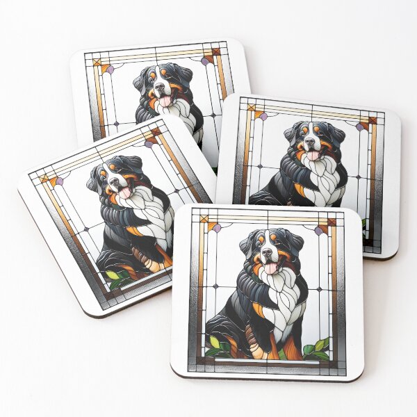 Item preview, Bernese Mountain Dog, Stained Glass Art designed and sold by Truck Stop One.