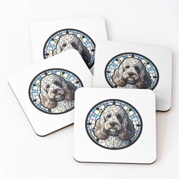 Item preview, Cockerpoo Dog, Stained Glass Art designed and sold by Truck Stop One.