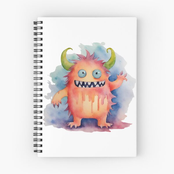 Item preview, Watercolor Friendly Monster 3 designed and sold by FlutterByH.