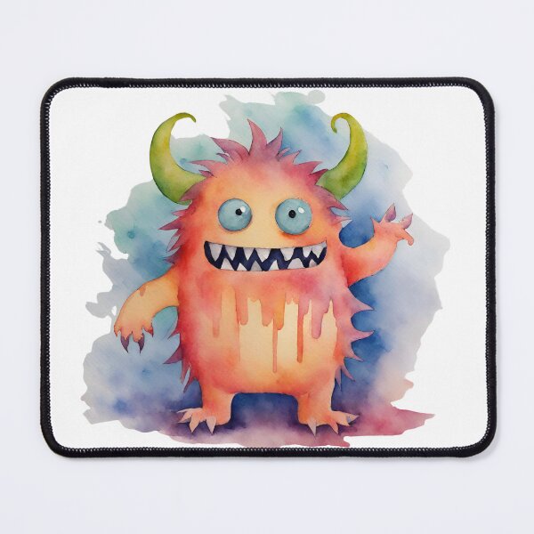 Item preview, Watercolor Friendly Monster 3 designed and sold by FlutterByH.
