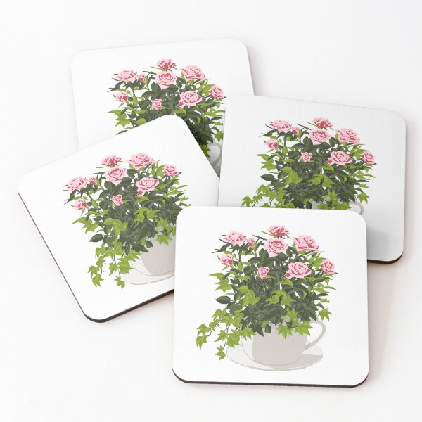 Item preview, Pink roses in the white cup  designed and sold by OliveOilstudio.