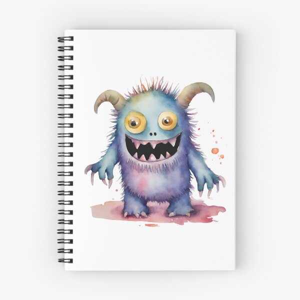 Item preview, Watercolor Friendly Monster 4 designed and sold by FlutterByH.