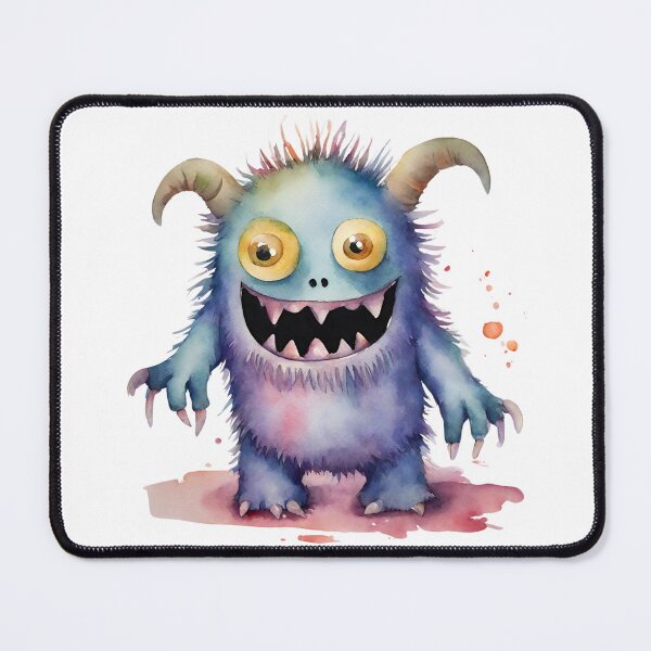 Item preview, Watercolor Friendly Monster 4 designed and sold by FlutterByH.