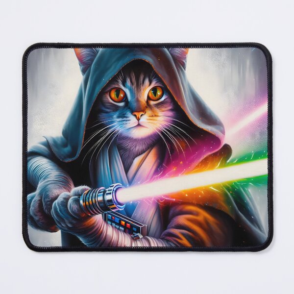 Item preview, Lightsaber Rainbow Cat designed and sold by teedory.