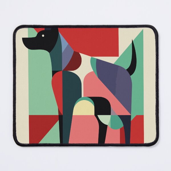 Artikelvorschau, „Bauhaus-Hund“ – Geometrische Treue in der Kunst entworfen und verkauft von ZuelowArt.