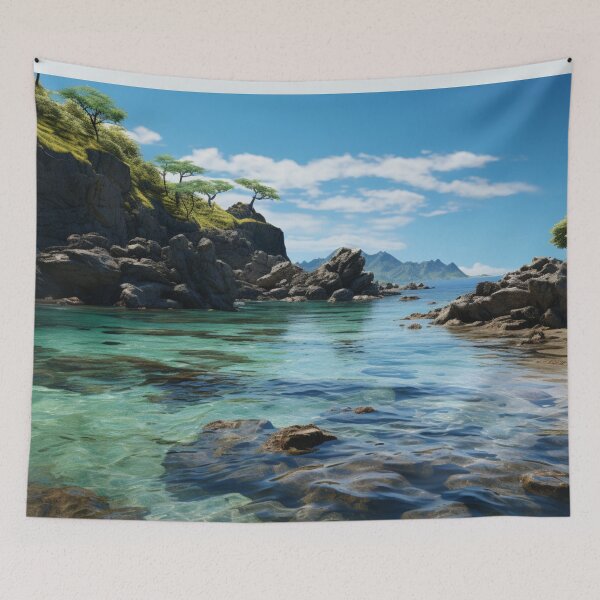 Item preview, Coastal Art Realistic Landscape Realism Painting Tropical Beaches C111-03 designed and sold by MPCFICTION.