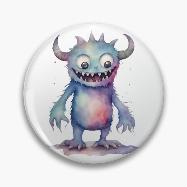 Item preview, Watercolor Friendly Monster 5 designed and sold by FlutterByH.