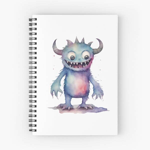 Item preview, Watercolor Friendly Monster 5 designed and sold by FlutterByH.