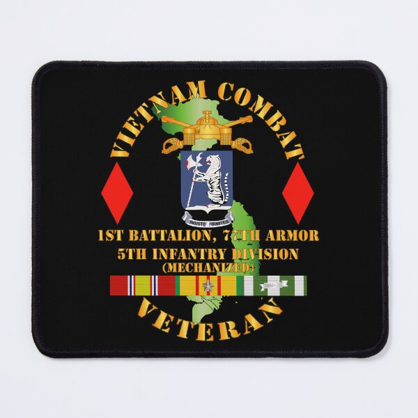 Item preview, Army - Vietnam Combat Vet - 1st Bn 77th Armor - 5th Inf Div SSI designed and sold by Military Insignia Products.