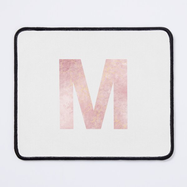 Item preview, Initial M with pink marble effect designed and sold by alessiazoe.