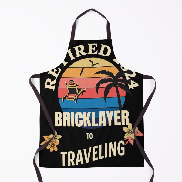 Item preview, Retired Bricklayer 2024. Tropical Sunset Retirement Vibes Design designed and sold by johnharry3.