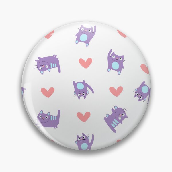 Item preview, Funny Purple Cats in Hearts - Stickers Pack designed and sold by Tomasz C.