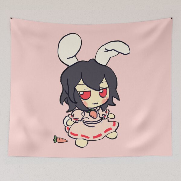 Item preview, Ransroom draws pink pastel tewi inaba fumo plush with a carrot / touhou memes designed and sold by RansRoom.