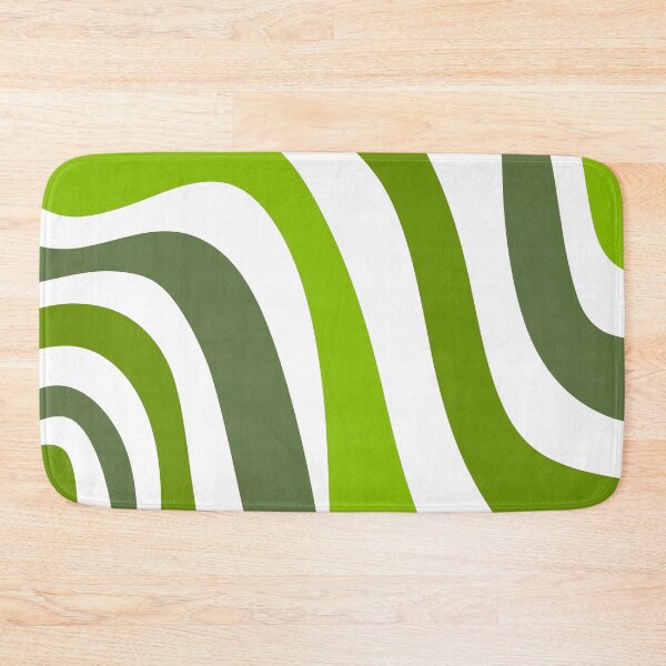 Item preview, patrón de líneas irregulares en tonos verdes designed and sold by ArtKar.