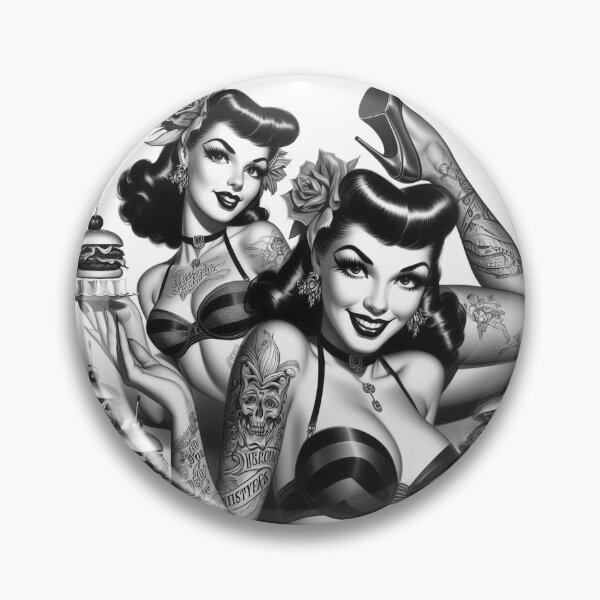 Item preview, Vintage Tattoo Pin Ups designed and sold by PulpVintage.