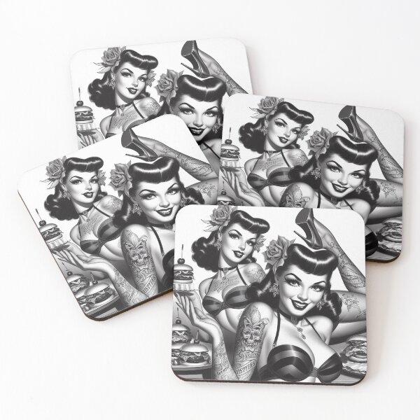 Item preview, Vintage Tattoo Pin Ups designed and sold by PulpVintage.