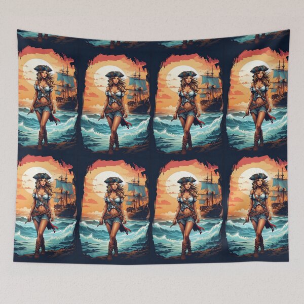 Item preview, Corsair's Grace: A Portrait of Swashbuckling Elegance designed and sold by ArtComixHaven.