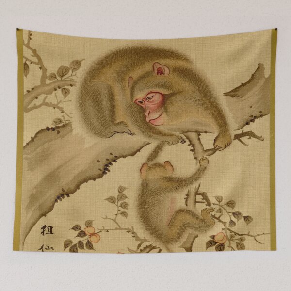 Item preview, Monkey vintage Japanese animal painting by G.A. Audsley-Japanese illustration. designed and sold by cocomelon168.