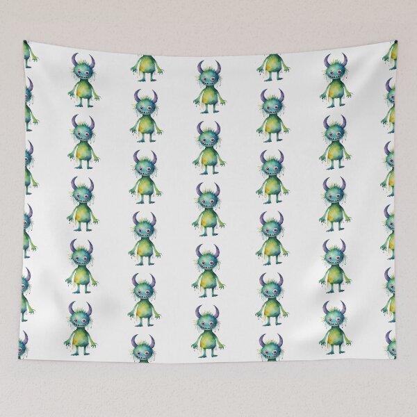 Item preview, Watercolor Friendly Monster 7 designed and sold by FlutterByH.