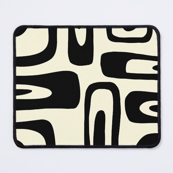 Item preview, patrón de formas irregulares en color negro y beige designed and sold by ArtKar.
