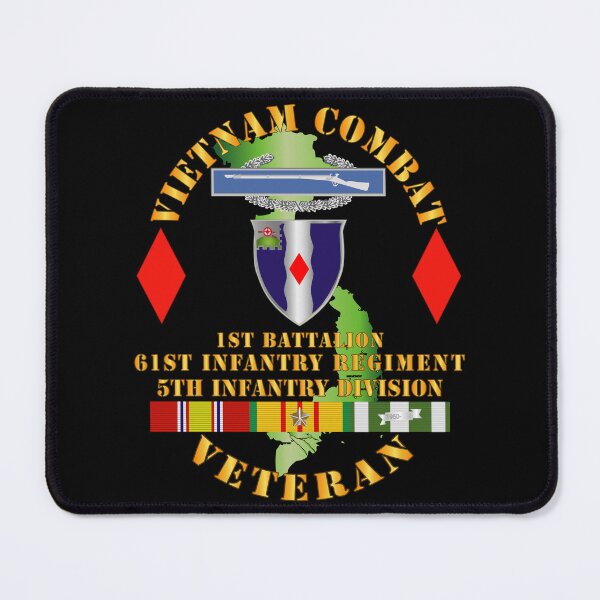 Item preview, Army - Vietnam Combat Vet - 1st Bn 61st  Infantry - 5th Inf Div SSI designed and sold by Military Insignia Products.