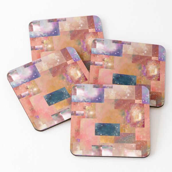 Item preview, Galaxy Scrap Quilt Abstract Art Collage No. 2, Orange Pink Purple  designed and sold by Kristi Duggins.