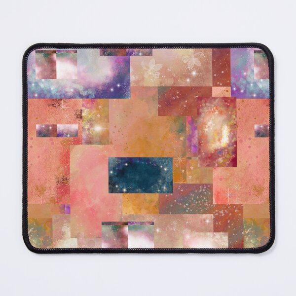 Item preview, Galaxy Scrap Quilt Abstract Art Collage No. 2, Orange Pink Purple designed and sold by Kristi Duggins.