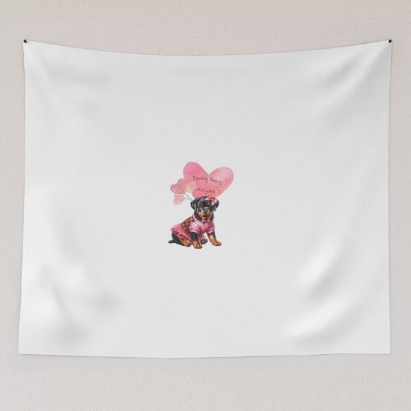 Item preview, Valentine's Day Rottweiler puppy in Dress and Hairbow designed and sold by M1234s.