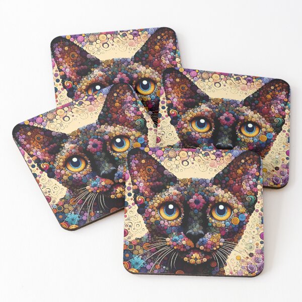 Item preview, Vasarely's Cat Canvas: Devon Rex Marvel designed and sold by BastKittyStore.