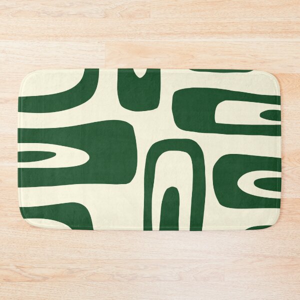 Item preview, patrón de formas irregulares color verde en fondo beige designed and sold by ArtKar.